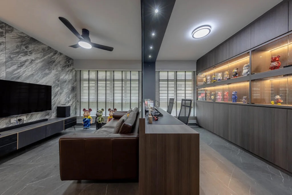 multi-funtional space living room and workspace